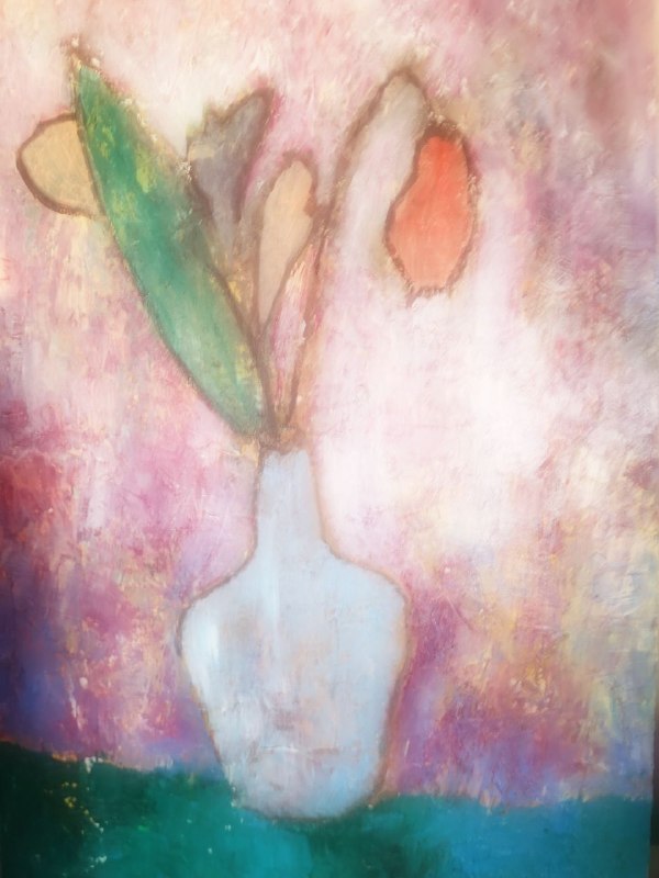 Purple Bouquet — painting by Konstantin Medragon